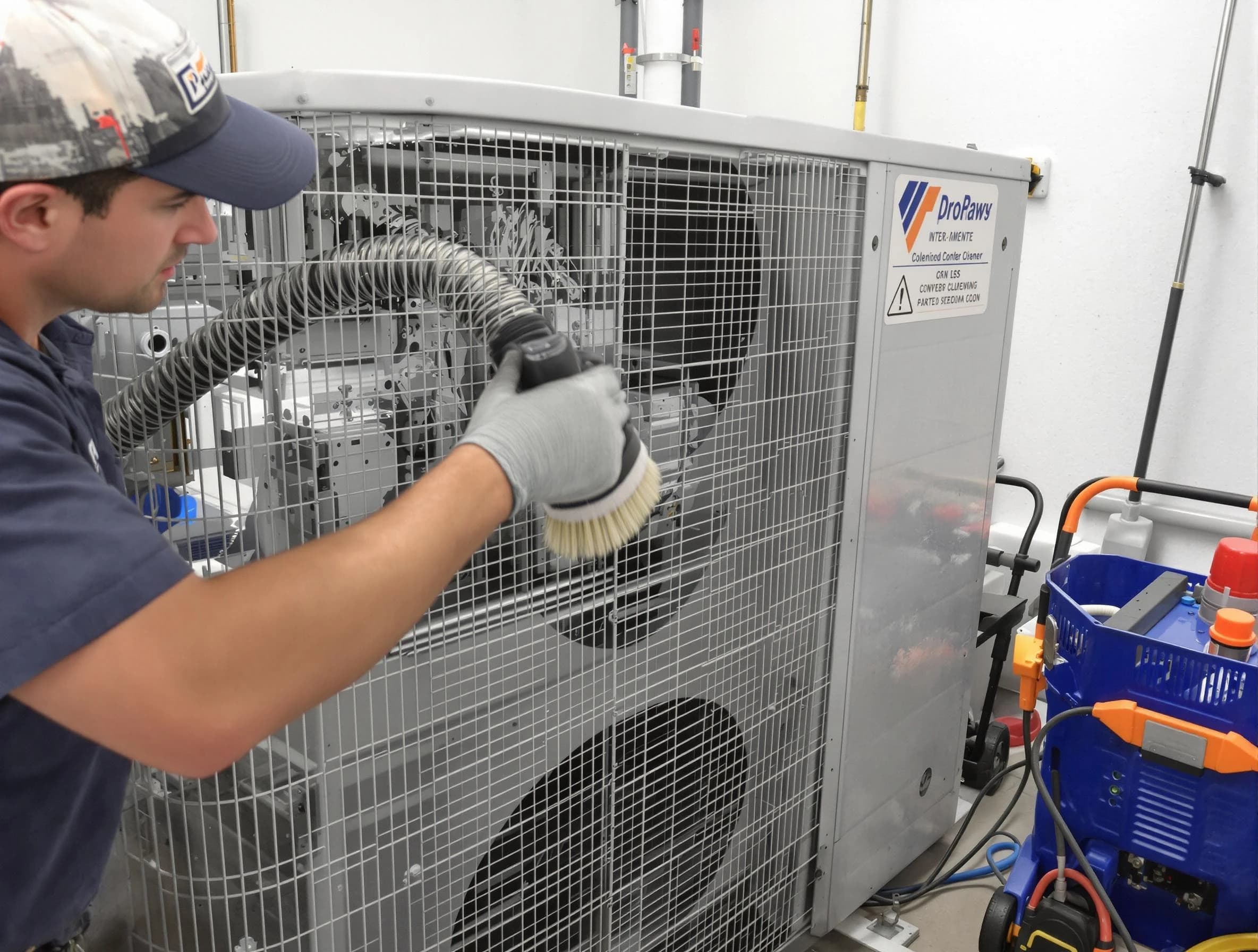 Monroeville Air Duct Cleaning specialist performing precision AC coil cleaning for improved system performance in Monroeville