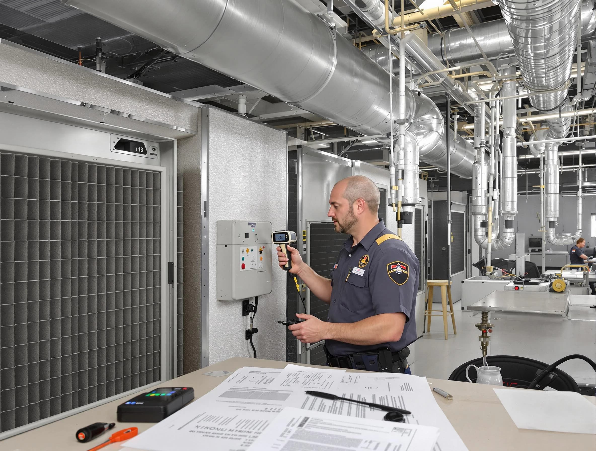 Professional filter system inspection by Monroeville Air Duct Cleaning in Monroeville