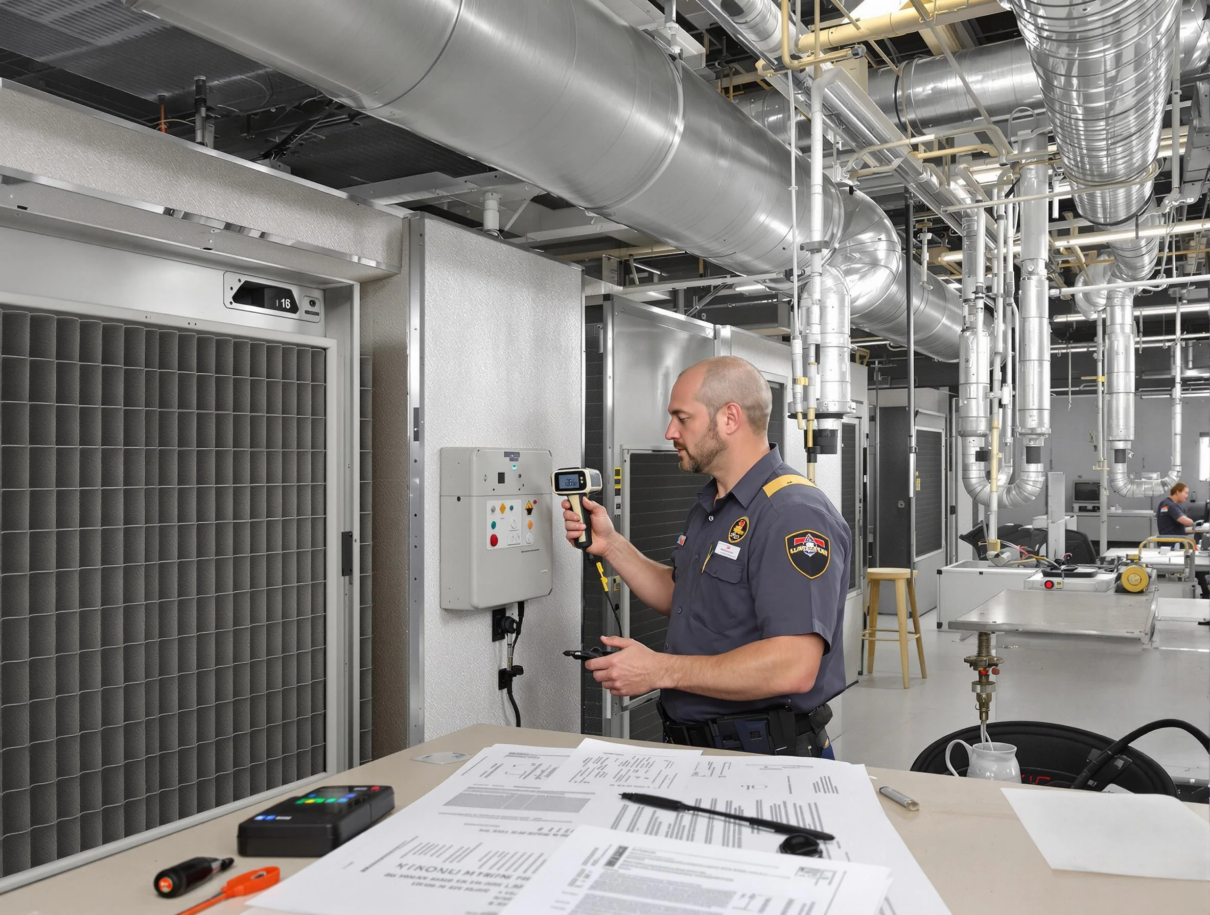 Professional filter system inspection by Monroeville Air Duct Cleaning in Monroeville